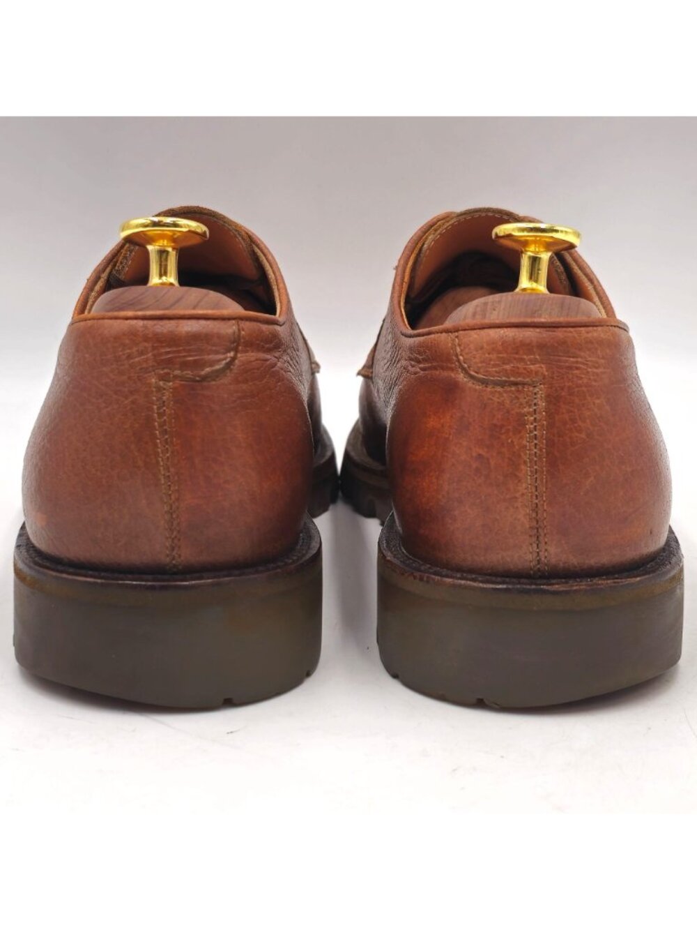 Vintage Salvatore Ferragamo Mens Italy 9D Brown Casual Dress Shoes Derby Oxfords - Picture 3 of 10